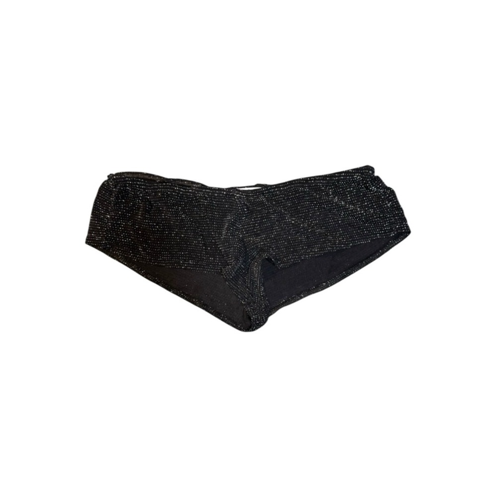 4/$40‎ SOURY Paris Elegant Black with Silver Shimmer Shortie Pajama Shorts